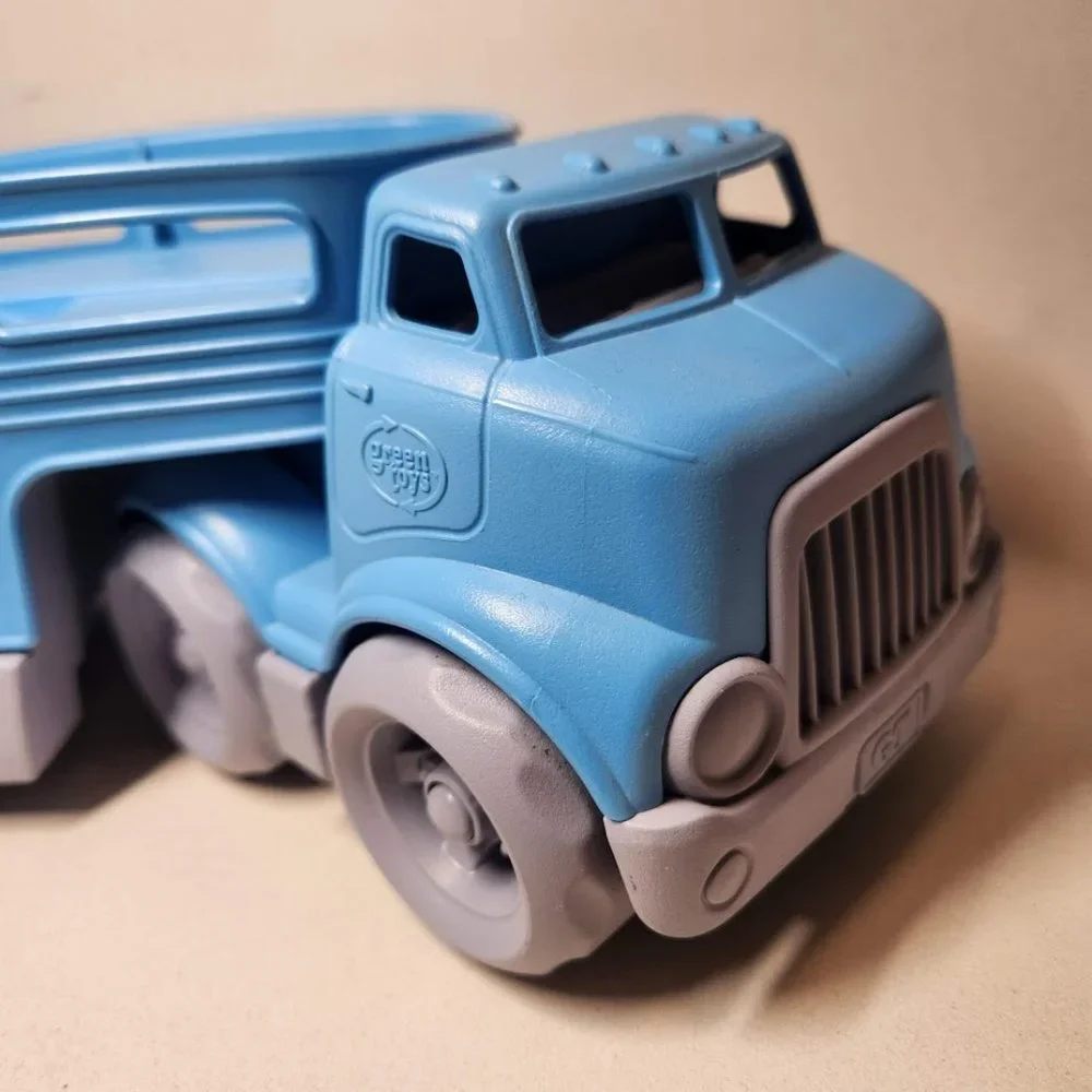 GREEN TOYS Blue Car Transporter Carrier 100% Recycled Plastic Pretend Preschool